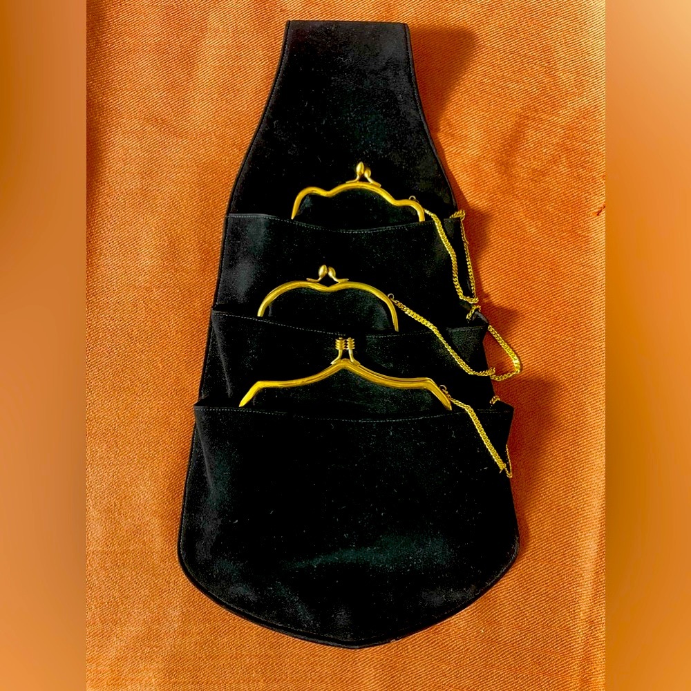 Vintage Black Clutch Set for jewelry